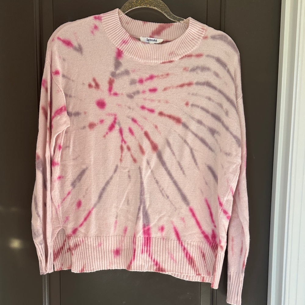 Splendid Pink and Purple Tie-Dye Sweater size XS